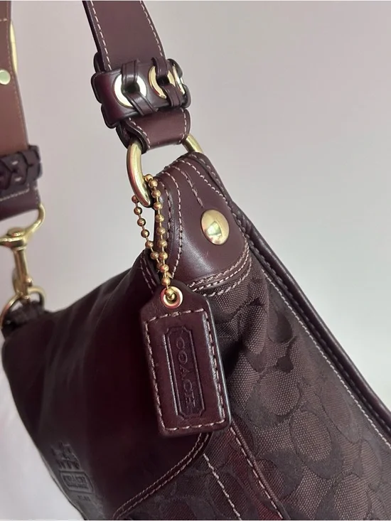 Vintage COACH Bleecker Legacy Flap Brown Leather Shoulder Bag 11434 - Picture 7 of 11